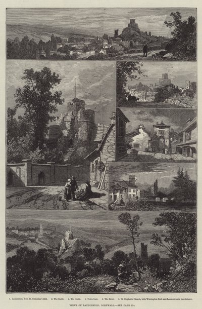 Views of Launceston, Cornwall by James Burrell Smith